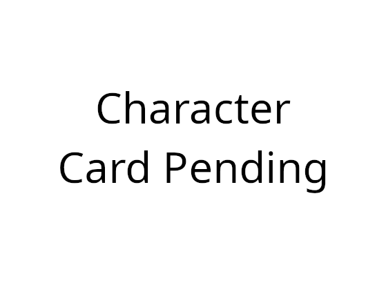 Black text “Character Card Pending” centered on a blank white background.